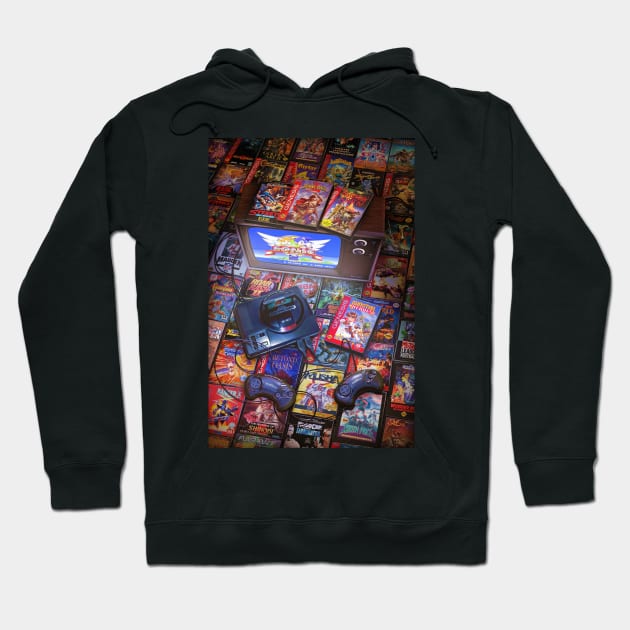 Sega Mega Drive / Genesis Hoodie by Rachid Lotf